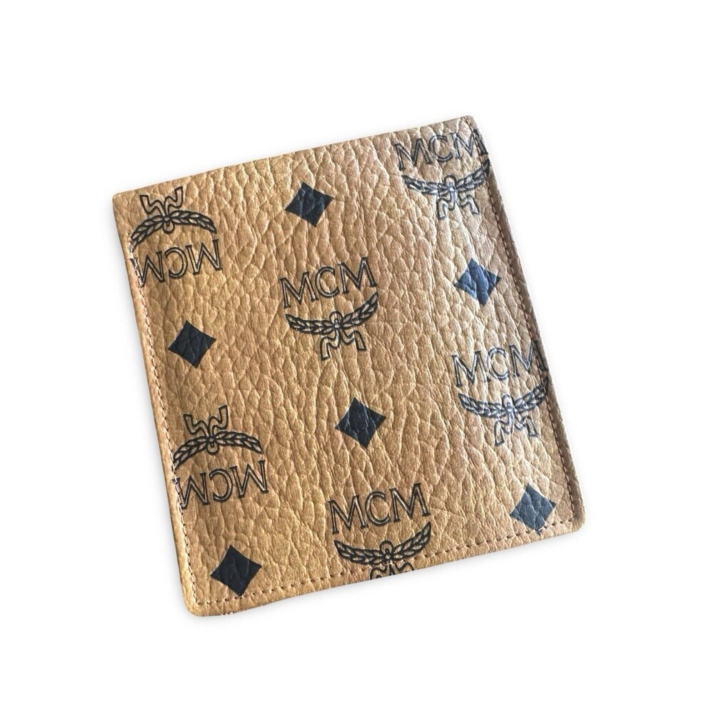 MCM Visetos Bifold Wallet Cognac Monogram – Authentic – Excellent Condition